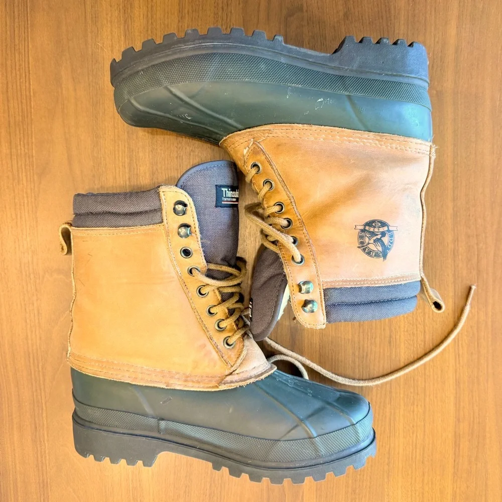 Eddie Bauer Steel Shank Duck Boots Fleece Lined Insulated Waterproof women’s 8